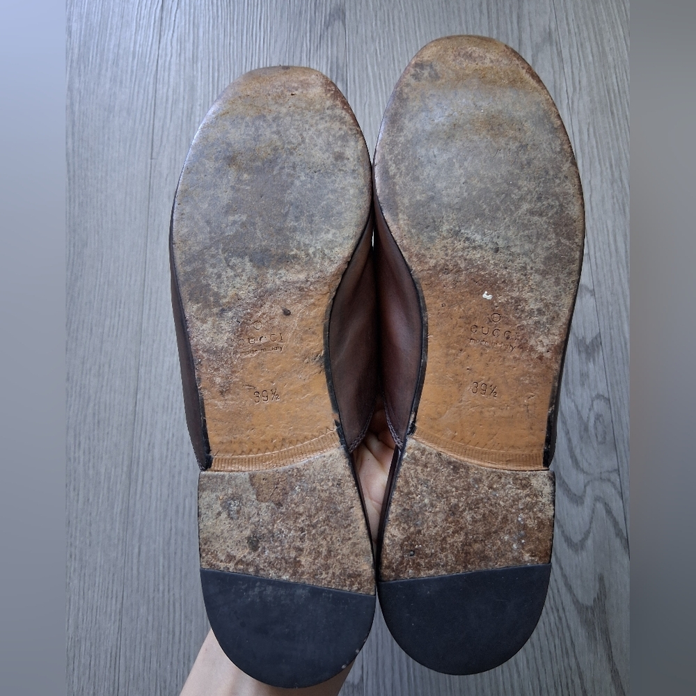 Gucci Princetown Brown Leather Mule 39.5EU - Picture 11 of 16